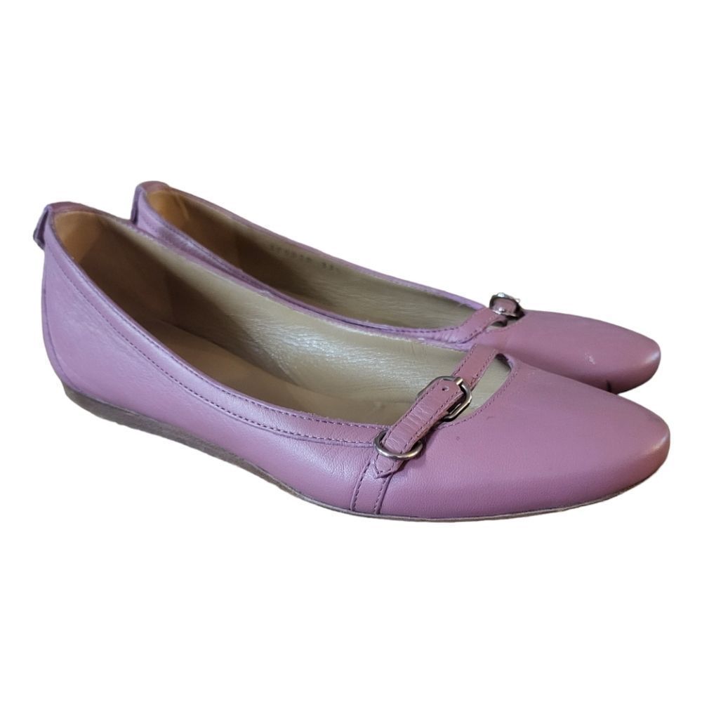 Balenciaga Maeve Leather Buckle Ballerina Flats E.U Size 37.5/U.S 7.5.